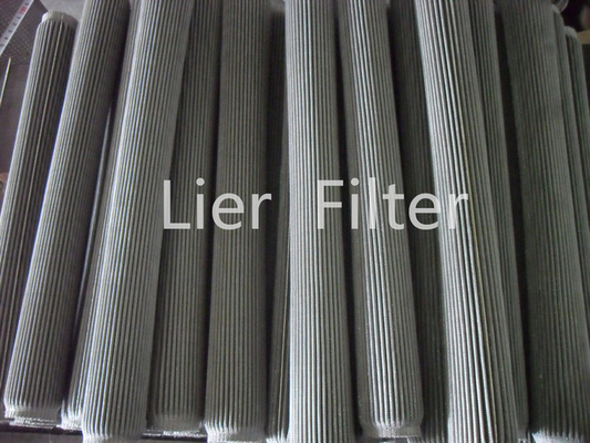 Metaal Geweven Gesinterd de Filterelement van Draadmesh pleated filter element metal Vezel